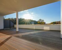 Überdachte Dachterrasse