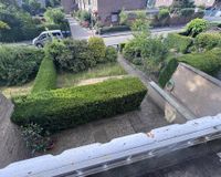 Blick Balkon Gartenanlage 
